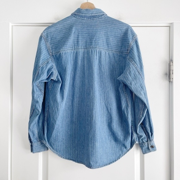 Vintage Lizwear Pinstripe Denim Button Up - S - Picture 5 of 5